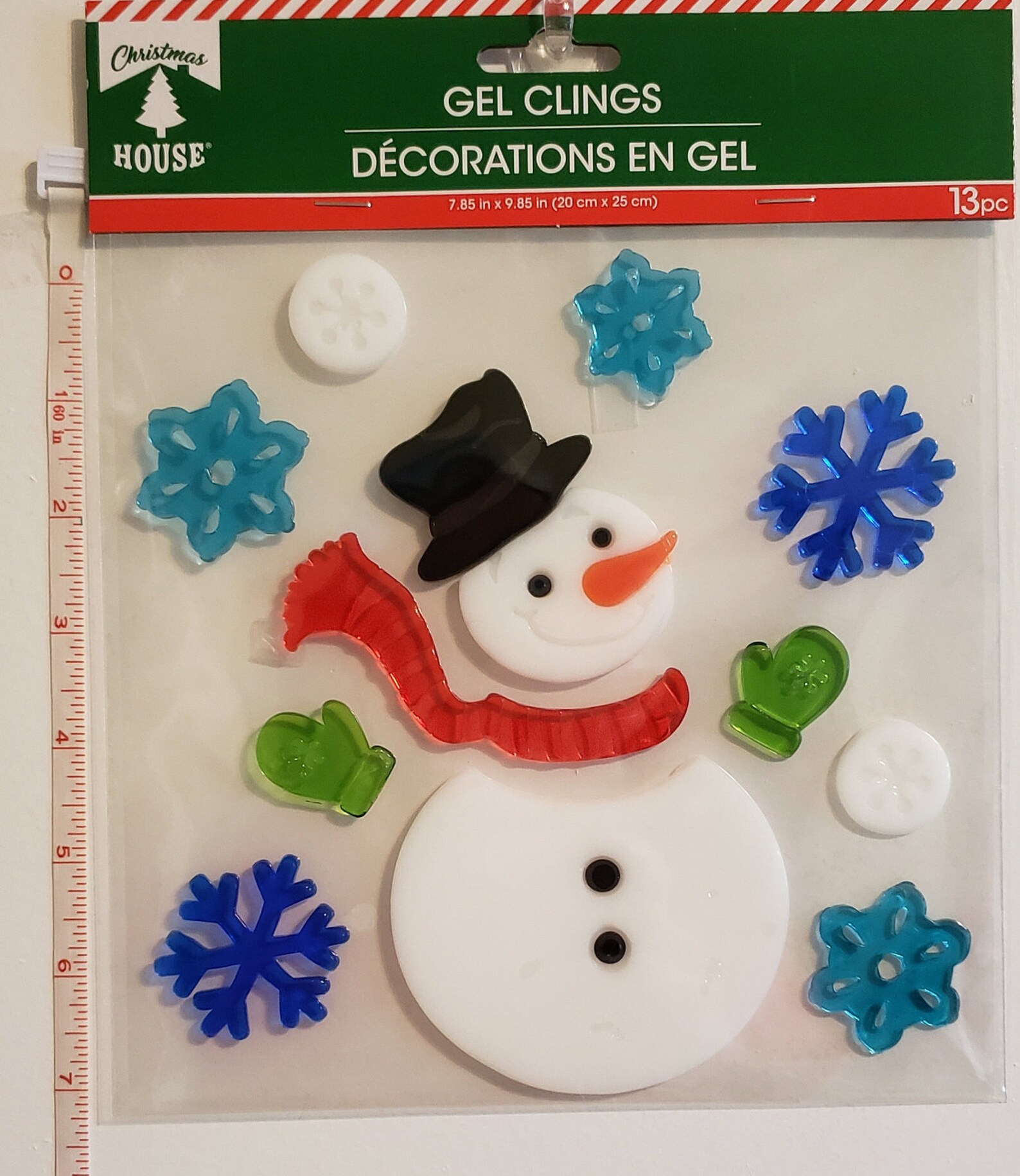 Christmas Winter Snowman Snowflakes Gel Window Clings 13 Etsy