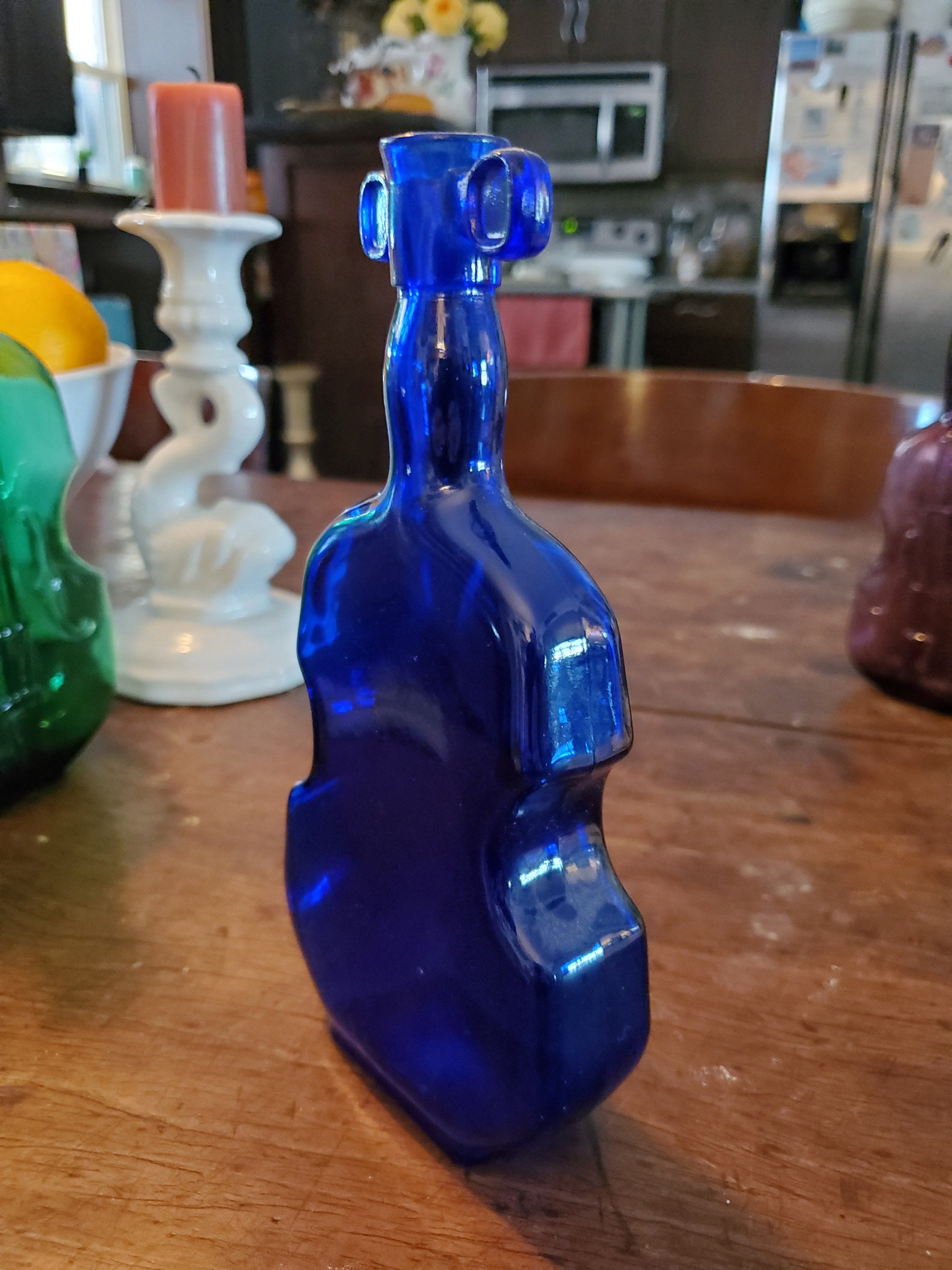 Blue Violin bottle Etsy