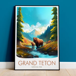 Grand Teton Print, Nationalpark Print