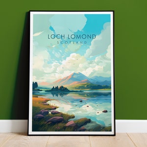 Impresión del lago Lomond, Escocia
