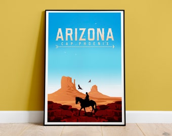 Arizona Travel Print, Monument Valley Poster Print, Travel Poster Print