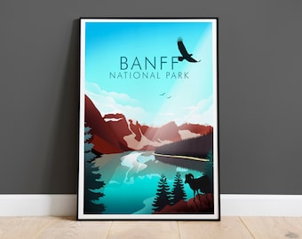 Banff National Park Poster: Travel Art Print
