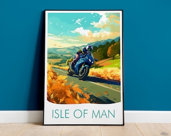 Isle of Man Print, Isle of Man TT Travel Print