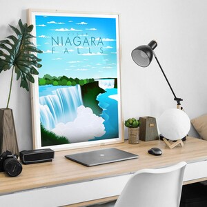 Niagara Falls Poster Print, Niagara Falls Wall Art, Travel Poster Print image 8