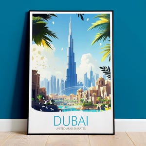 Dubai Travel Print, Dubai Poster, Travel Posters, Travel Prints, Travel Gifts
