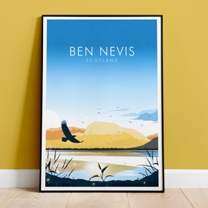 Three Peaks Print, Ben Nevis Scotland Print