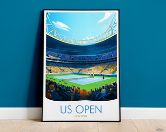 US Open Print, Tennis Poster, Sports Poster