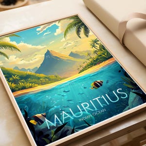 Mauritius Traditional Travel Print, Mauritius Poster, Travel Prints, Travel Posters