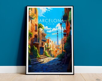 Barcelona Print Spanien Reisedruck