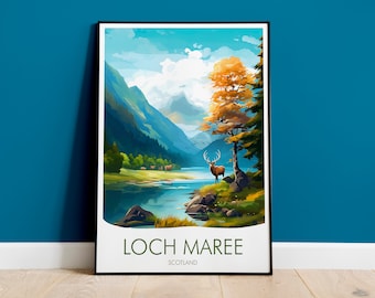 Loch Maree Print, Travel Poster