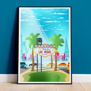 Las Vegas Nevada Poster Print, Welcome to Las Vegas Print