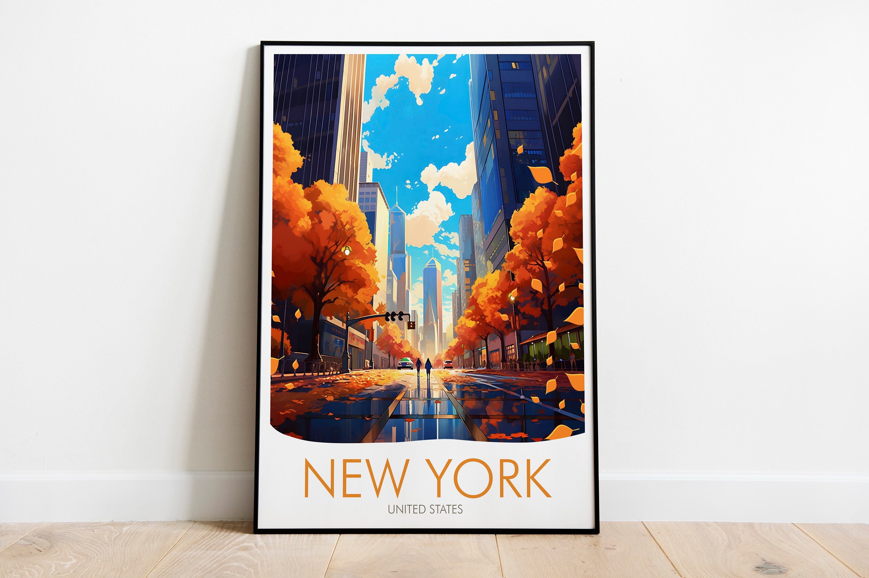 New York Art Print New York City Poster Travel Poster - Etsy