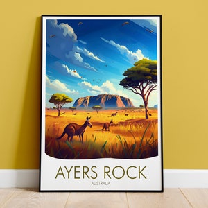 Ayers Rock Uluru Print, Australia Travel Print