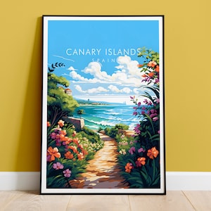 Canary Islands Print, Spain Travel Print
