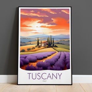 Print Toscane, Italië, reisposter