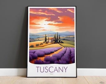 Tuscany Italy Print, Travel Poster