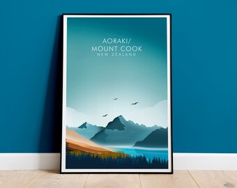 Aoraki/Mount Cook Print, Nueva Zelanda