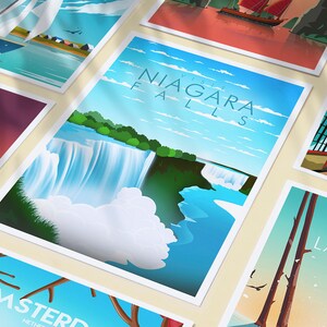 Niagara Falls Poster Print, Niagara Falls Wall Art, Travel Poster Print image 3