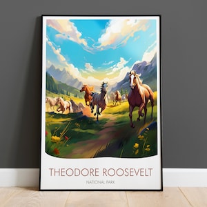 Theodore Roosevelt National Park Print, Travel Poster