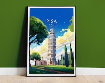 Pisa Italy Print, Leaning tower of Pisa Print