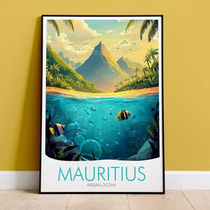 Mauritius Travel Print, Mauritius Poster, Travel Posters, Travel Prints