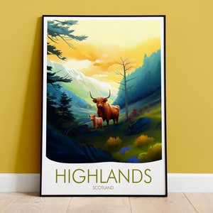 Scotland Travel Print, Scottish Highlands