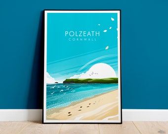 Polzeath Print, Cornwall Print