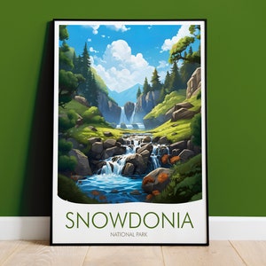 Snowdonia Wales Print - Traditional Travel Print
