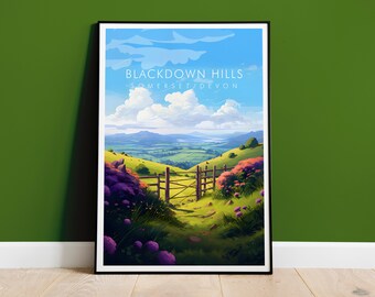 Blackdown Hills Print, Travel Print