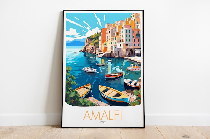 Amalfi Print, Amalfi Coast Poster, Italy Travel Print image 6