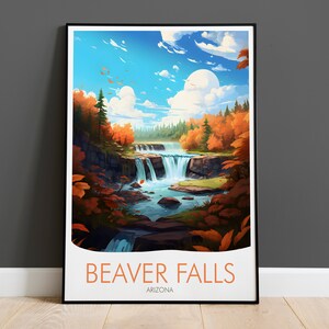 Beaver Falls Druck, Arizona Reise Druck
