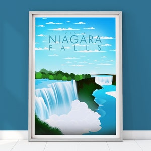 Niagara Falls Poster Print, Niagara Falls Wall Art, Travel Poster Print image 7