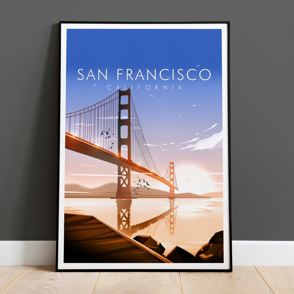 Impresión de San Francisco, impresión del puente Golden Gate