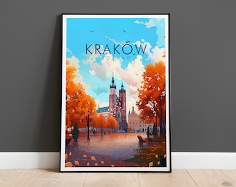 Krakow Travel Print, Poland