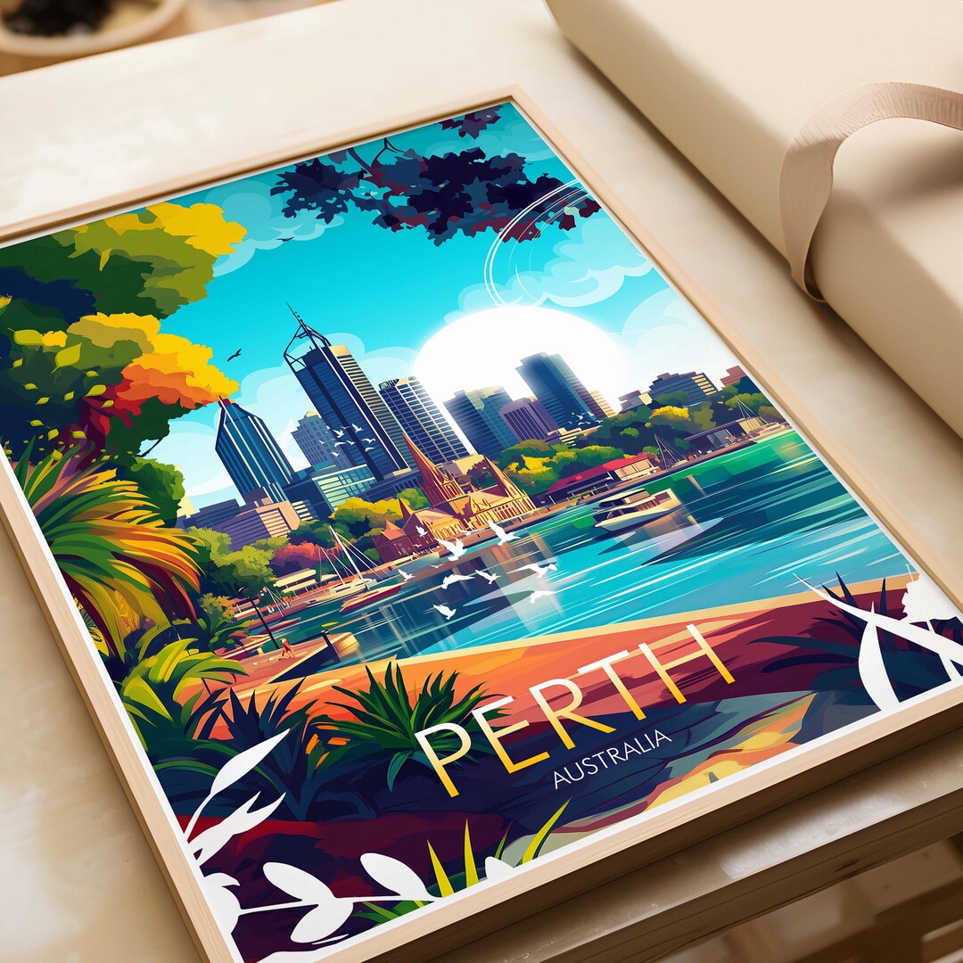 Perth Community Posters Perth Traditional Travel Print, Perth Poster, Perth Australia, Travel ...