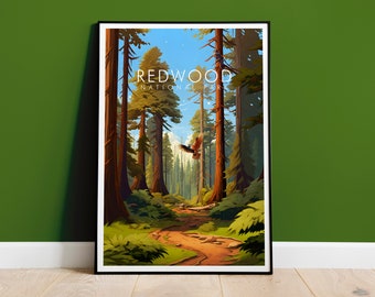 Redwood National Park Print, Travel Print