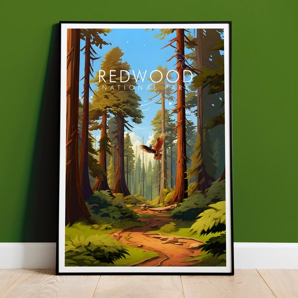 Redwood National Park print, reis print