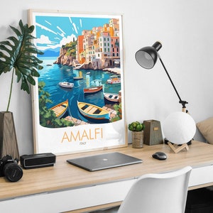 Amalfi Print, Amalfi Coast Poster, Italy Travel Print image 5