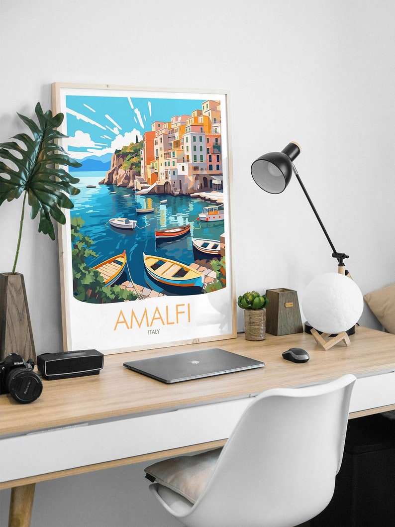 Amalfi Print, Amalfi Coast Poster, Italy Travel Print image 5