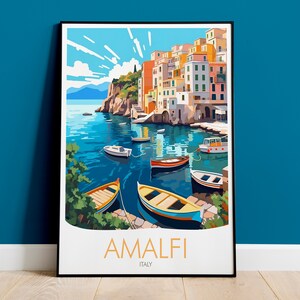 Amalfi Print, Amalfi Coast Poster, Italy Travel Print