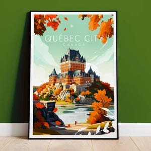 Quebec City Print, Quebec Poster, Canada Travel Print, Travel Posters