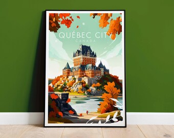 Quebec City Print, Quebec Poster, Canada Travel Print, Travel Posters