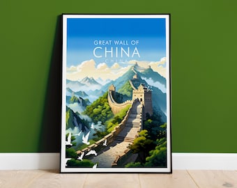 Great Wall of China Print, Travel Print