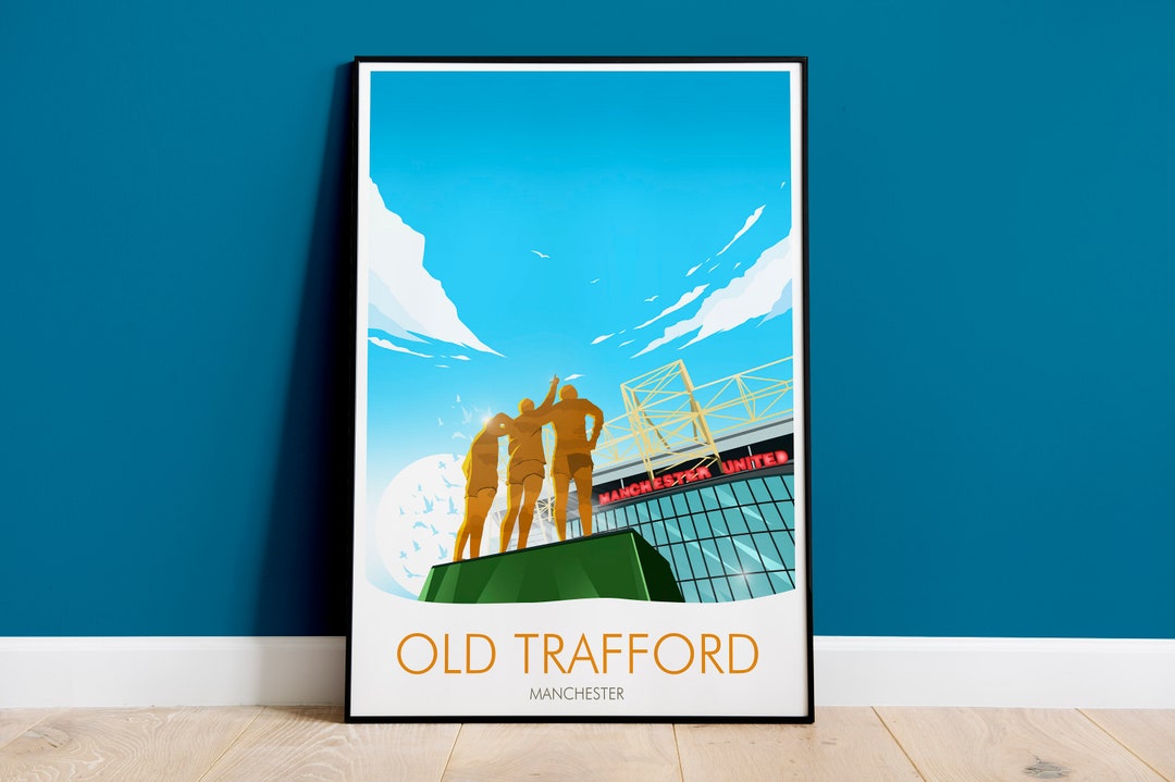 Old Trafford Art Print Etsy