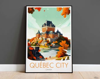 Quebec City Print, Quebec Canada Poster, Travel Posters