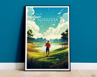 Augusta National Golf Club Print, Travel Poster, Customisable Print