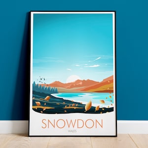 Snowdon Print, Three Peaks Print, Wales