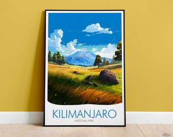 Mount Kilimanjaro Print, Travel Print
