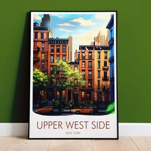 New York Upper West Side Print, Upper West Side, New York Poster, Travel Print, Travel Poster