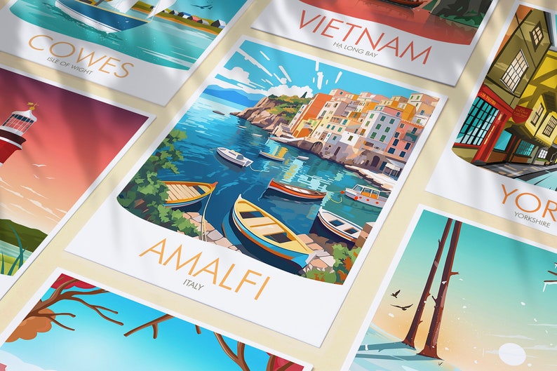 Amalfi Print, Amalfi Coast Poster, Italy Travel Print image 3
